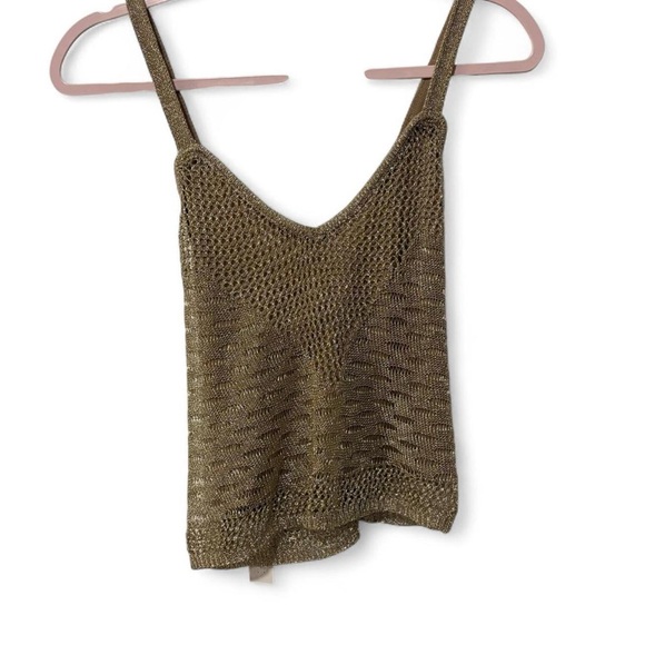 NWT House of Harlow 1960 Metallic Gold Camisole’s women’s med - Picture 1 of 7